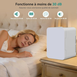YOURLITE Mini Frigo de Chambre 20L,Mini Réfrigérateur Portable,Fonction Chaud Froid,Silencieux,Étagères Réglables,AC/DC,12V 240V