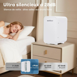 Enventor Mini Frigo 6 litres/8 canettes, alimentation CA + 12V CC, glacière et réchaud, portables petit réfrigérateur pour chamb