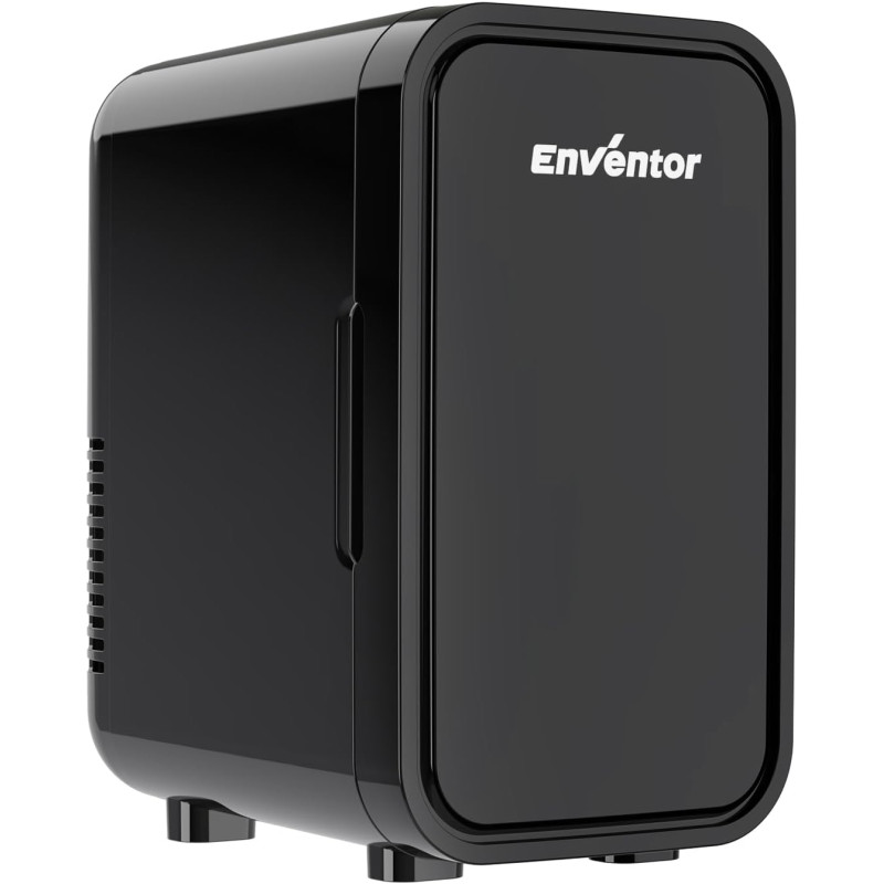 Enventor Mini Frigo 6 litres/8 canettes, alimentation CA + 12V CC, glacière et réchaud, portables petit réfrigérateur pour chamb