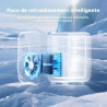 Enventor Mini Frigo 6 litres/8 canettes, alimentation CA + 12V CC, glacière et réchaud, portables petit réfrigérateur pour chamb
