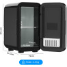 Enventor Mini Frigo 6 litres/8 canettes, alimentation CA + 12V CC, glacière et réchaud, portables petit réfrigérateur pour chamb