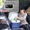 BINGI Glacière Electrique Voiture 22L Silencieuse (≤45dB) Réfrigérateur de Voiture à Compression -18°C à +15°C, 12V/24V/220V, Po