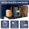 BINGI Glacière Electrique Voiture 30L Silencieuse (≤45dB) Réfrigérateur de Voiture à Compression -18°C à +15°C, 12V/24V/220V, Po