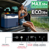 BINGI Glacière Electrique Voiture 30L Silencieuse (≤45dB) Réfrigérateur de Voiture à Compression -18°C à +15°C, 12V/24V/220V, Po