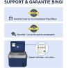 BINGI Glacière Electrique Voiture 30L Silencieuse (≤45dB) Réfrigérateur de Voiture à Compression -18°C à +15°C, 12V/24V/220V, Po
