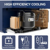 BINGI Glacière Electrique 42L à Compression avec Refroidissement Rapide Jusqu'à -18°C, 12V/24V/220V, Pour Camping-Car, Van, Cami