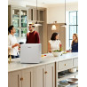Upstreman Mini Réfrigérateur 46L, Mini Frigo avec Congélateur, Thermostat Réglable, Économie d'Énergie, Silencieux, Porte Révers