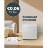 Upstreman Mini Réfrigérateur 46L, Mini Frigo avec Congélateur, Thermostat Réglable, Économie d'Énergie, Silencieux, Porte Révers