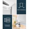 Upstreman Mini Réfrigérateur 46L, Mini Frigo avec Congélateur, Thermostat Réglable, Économie d'Énergie, Silencieux, Porte Révers