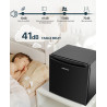 Upstreman Mini Réfrigérateur 46L, Mini Frigo avec Congélateur, Thermostat Réglable, Économie d'Énergie, Silencieux, Porte Révers