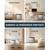 Upstreman Mini Réfrigérateur 46L, Mini Frigo avec Congélateur, Thermostat Réglable, Économie d'Énergie, Silencieux, Porte Révers
