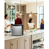 Upstreman Mini Réfrigérateur 46L, Mini Frigo avec Congélateur, Thermostat Réglable, Économie d'Énergie, Silencieux, Porte Révers