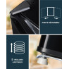 Upstreman Mini Réfrigérateur 46L, Mini Frigo avec Congélateur, Thermostat Réglable, Économie d'Énergie, Silencieux, Porte Révers