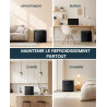 Upstreman Mini Réfrigérateur 46L, Mini Frigo avec Congélateur, Thermostat Réglable, Économie d'Énergie, Silencieux, Porte Révers