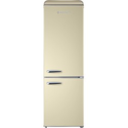 GEDTECH Refrigerateur combiné vintage GCBV310CR - Congélateur bas - Crème - Capacité 310 L - Faible conso