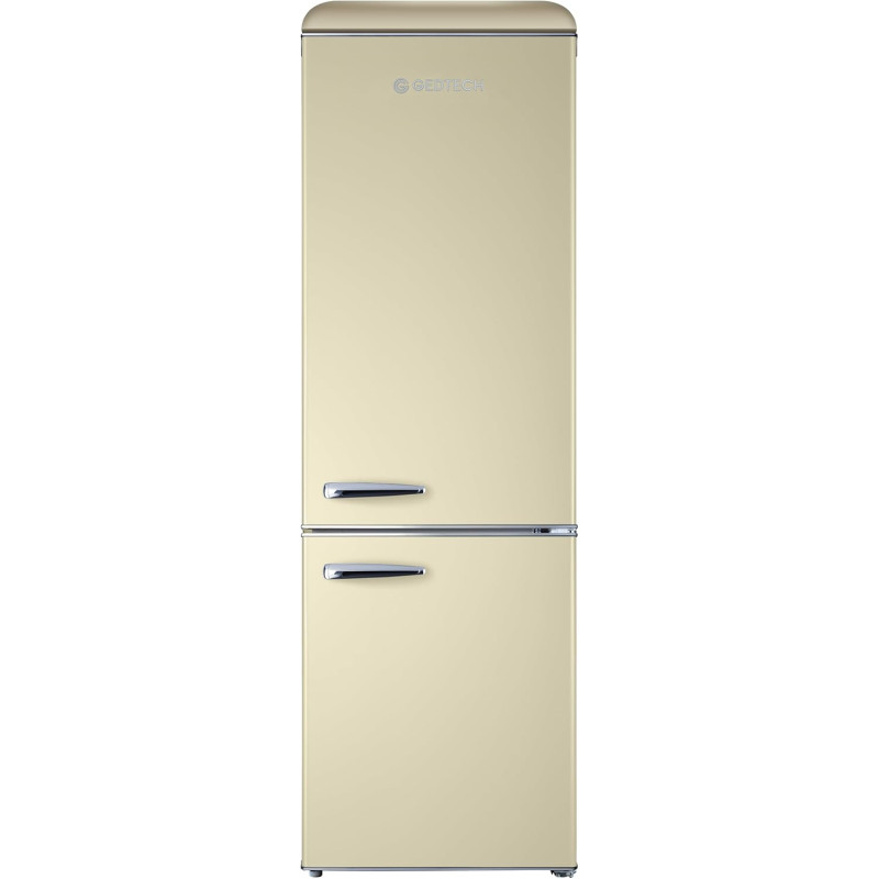 GEDTECH Refrigerateur combiné vintage GCBV310CR - Congélateur bas - Crème - Capacité 310 L - Faible conso