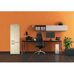 GEDTECH Refrigerateur combiné vintage GCBV310CR - Congélateur bas - Crème - Capacité 310 L - Faible conso
