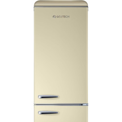 GEDTECH Refrigerateur combiné vintage GCBV310CR - Congélateur bas - Crème - Capacité 310 L - Faible conso