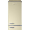 GEDTECH Refrigerateur combiné vintage GCBV310CR - Congélateur bas - Crème - Capacité 310 L - Faible conso