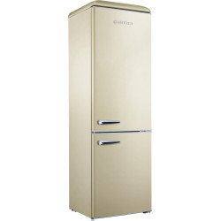 GEDTECH Refrigerateur combiné vintage GCBV310CR - Congélateur bas - Crème - Capacité 310 L - Faible conso