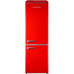 GEDTECH Refrigerateur combiné vintage GCBV310RD - Congélateur bas - Rouge - Capacité 310 L - Faible conso