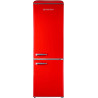 GEDTECH Refrigerateur combiné vintage GCBV310RD - Congélateur bas - Rouge - Capacité 310 L - Faible conso