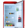 GEDTECH Refrigerateur combiné vintage GCBV310RD - Congélateur bas - Rouge - Capacité 310 L - Faible conso