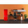 GEDTECH Refrigerateur combiné vintage GCBV310RD - Congélateur bas - Rouge - Capacité 310 L - Faible conso