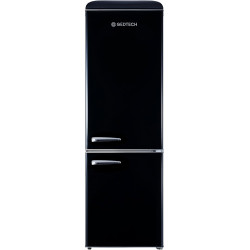 GEDTECH Refrigerateur combiné vintage GCBV310BL - Couleur Noir - Capacité 310 L - Classe E