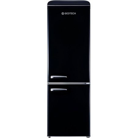 GEDTECH Refrigerateur combiné vintage GCBV310BL - Couleur Noir - Capacité 310 L - Classe E