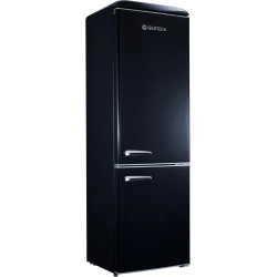GEDTECH Refrigerateur combiné vintage GCBV310BL - Couleur Noir - Capacité 310 L - Classe E