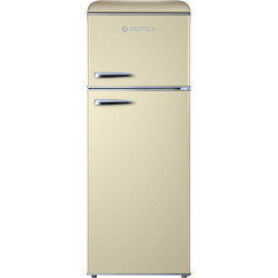 GEDTECH Refrigerateur double-porte vintage GDPV215CR - Couleur crème - Capacité 215L - Classe E