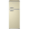 GEDTECH Refrigerateur double-porte vintage GDPV215CR - Couleur crème - Capacité 215L - Classe E