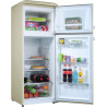 GEDTECH Refrigerateur double-porte vintage GDPV215CR - Couleur crème - Capacité 215L - Classe E