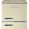 GEDTECH Refrigerateur double-porte vintage GDPV215CR - Couleur crème - Capacité 215L - Classe E