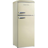 GEDTECH Refrigerateur double-porte vintage GDPV215CR - Couleur crème - Capacité 215L - Classe E