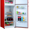 GEDTECH Refrigerateur double-porte vintage GDPV215RD - Congélateur haut - Rouge - Capacité 215L - Faible conso