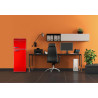 GEDTECH Refrigerateur double-porte vintage GDPV215RD - Congélateur haut - Rouge - Capacité 215L - Faible conso