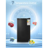 FOHERE Petit Frigo avec Congélateur de 91L, Réfrigérateur à une porte, Bac à Légumes, Thermostat Réglable, Silencieux, Petit Fri