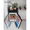 FOHERE Petit Frigo avec Congélateur de 91L, Réfrigérateur à une porte, Bac à Légumes, Thermostat Réglable, Silencieux, Petit Fri