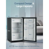 FOHERE Petit Frigo avec Congélateur de 91L, Réfrigérateur à une porte, Bac à Légumes, Thermostat Réglable, Silencieux, Petit Fri