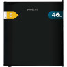 Cecotec mini frigo grandcooler 20000 silentcompress noir e. grand volume de 46 l, porte réversible et petit congélateur. design 
