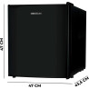 Cecotec mini frigo grandcooler 20000 silentcompress noir e. grand volume de 46 l, porte réversible et petit congélateur. design 