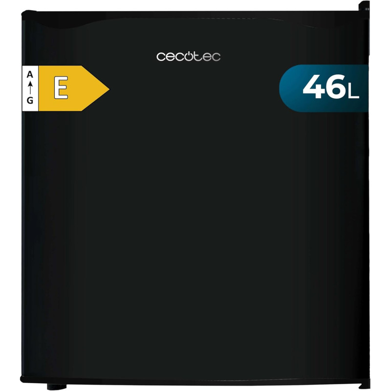 Cecotec mini frigo grandcooler 20000 l silentcompress noir e. réfrigérateur compact capacité de 46l, porte personnalisable, fini