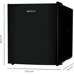 Cecotec mini frigo grandcooler 20000 l silentcompress noir e. réfrigérateur compact capacité de 46l, porte personnalisable, fini