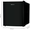Cecotec mini frigo grandcooler 20000 l silentcompress noir e. réfrigérateur compact capacité de 46l, porte personnalisable, fini