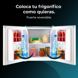 Cecotec mini frigo grandcooler 20000 l silentcompress noir e. réfrigérateur compact capacité de 46l, porte personnalisable, fini
