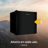 Cecotec mini frigo grandcooler 20000 l silentcompress noir e. réfrigérateur compact capacité de 46l, porte personnalisable, fini