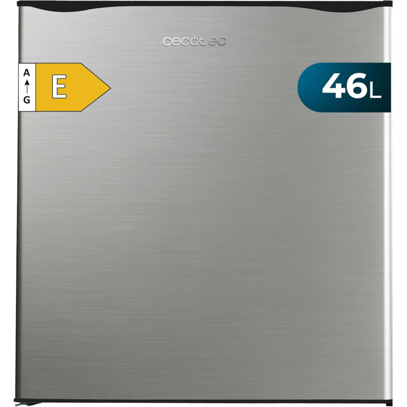 Cecotec Petit Réfrigérateur Mini Bar 46L GrandCooler 20000 SilentCompress Inox E. Hauteur 48,7 cm, Largeur 48 cm, Basse Consomma