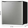 Cecotec Petit Réfrigérateur Mini Bar 46L GrandCooler 20000 SilentCompress Inox E. Hauteur 48,7 cm, Largeur 48 cm, Basse Consomma
